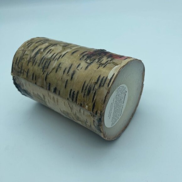 Large Candle Brown Tan Tree Trunk Log Wax - Picture 7 of 10